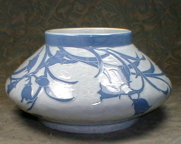Gustafsberg Vase 1902 Blue & White SIGNED