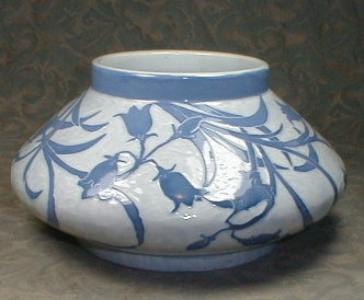 Gustafsberg Vase 1902 Blue & White SIGNED