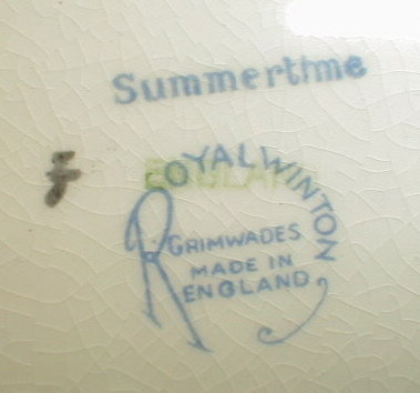 ROYAL WINTON Summertime CHINTZ Square plate - 8 inch -