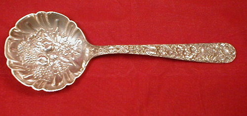 KIRK Sterling REPOUSSE Berry SPOON - 9.25 inch -