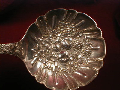 KIRK Sterling REPOUSSE Berry SPOON - 9.25 inch -