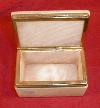 ALABASTER Hinged BOX - I Magnin - VINTAGE