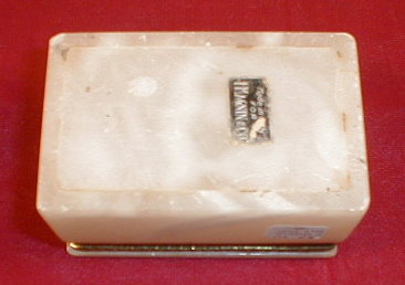 ALABASTER Hinged BOX - I Magnin - VINTAGE