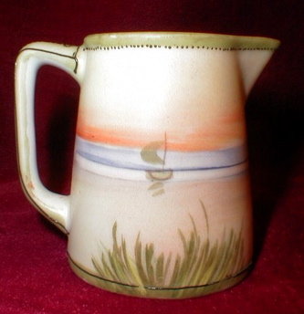 NIPPON Creamer JUG Moriage DUTCH Scene ANTIQUE