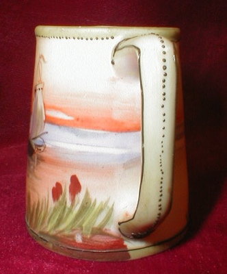 NIPPON Creamer JUG Moriage DUTCH Scene ANTIQUE