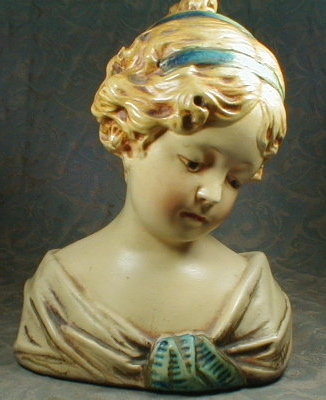 CHALKWARE Painted Bust - GIRL -