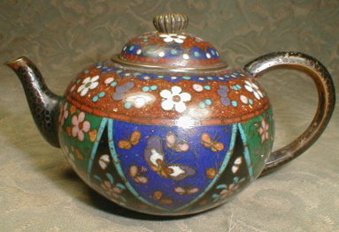 CLOISONNE Miniature Teapot Japanese -ANTIQUE-