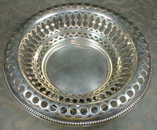 STERLING Pierced COMPOTE Bonbon Dish - ANTIQUE -