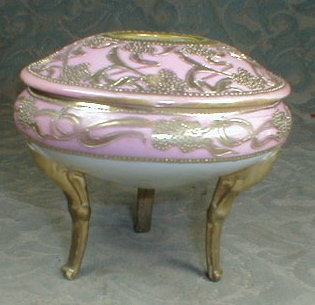 NIPPON Moriage HAIR Receiver HAND PAINTED 3-legs