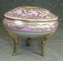 NIPPON Moriage HAIR Receiver HAND PAINTED 3-legs