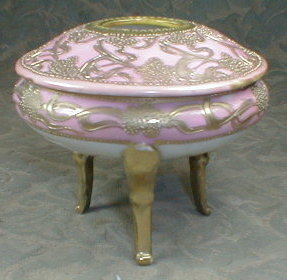 NIPPON Moriage HAIR Receiver HAND PAINTED 3-legs