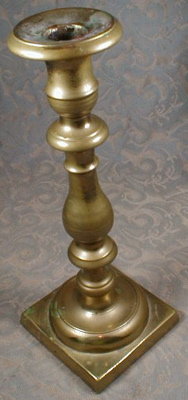 SPANISH Brass Candlesticks 19th C. - ANTIQUE -