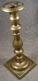 SPANISH Brass Candlesticks 19th C. - ANTIQUE -