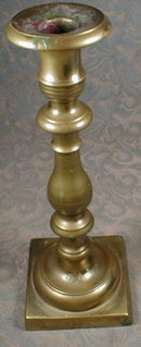SPANISH Brass Candlesticks 19th C. - ANTIQUE -