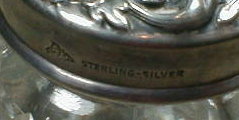 Mauser STERLING Top Dresser Cut Glass Jar