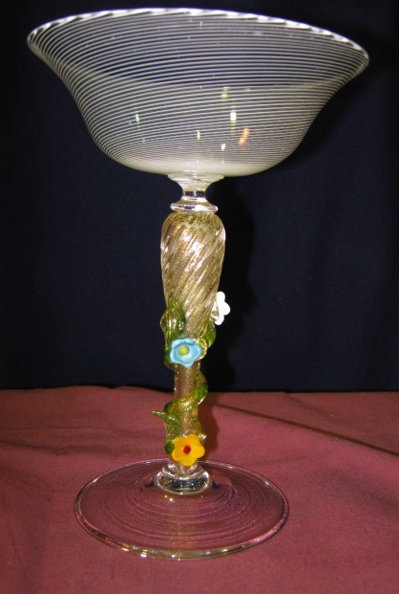 Venetian Flowered Stem Compote