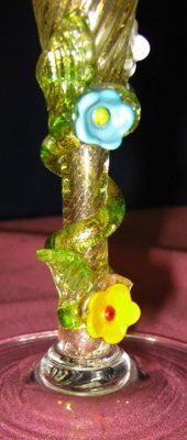 Venetian Flowered Stem Compote
