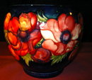MOORCROFT Anemone Bowl LARGE - Signed Walter -