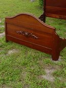 Antique Victorian Solid American Black Walnut Full Size Bed