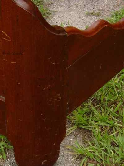 Antique Victorian Solid American Black Walnut Full Size Bed