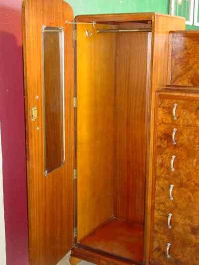 Camerons of Perth Scottish Burled Walnut Princess Wardrobe