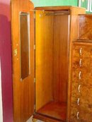 Camerons of Perth Scottish Burled Walnut Princess Wardrobe