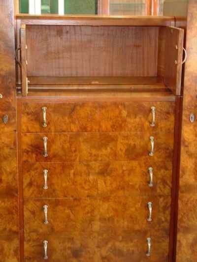 Camerons of Perth Scottish Burled Walnut Princess Wardrobe