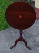 Antique Solid Mahogany Tilt-Top Table with Ball & Claw Feet