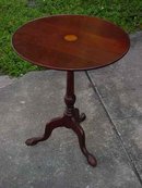 Antique Solid Mahogany Tilt-Top Table with Ball & Claw Feet