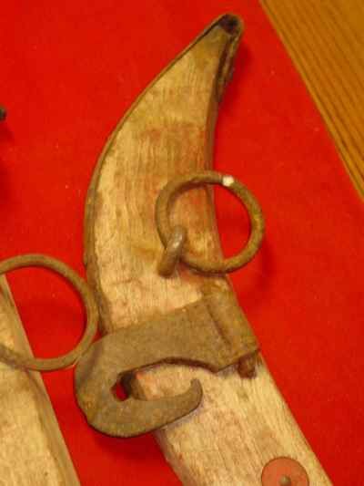 Pair of Antique Wood & Iron Yokes