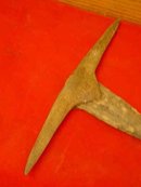 Antique Solid Wood & Iron Pick Axe