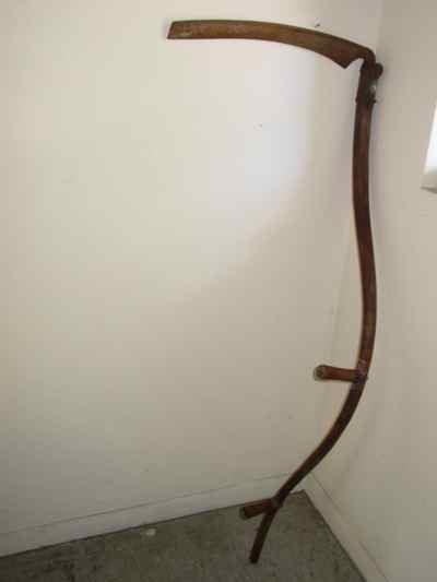 Antique Iron & Wood Sickle