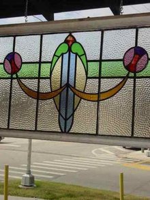 Multicolor Amulet Swag Antique Stained Glass