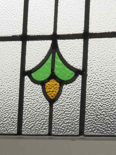 Red Rose & Yellow Bud Antique Stained Glass