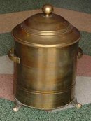 Antique English Solid Brass Coal Scuttle