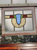 Red Duo Mackintosh Rose Antique Stained Glass