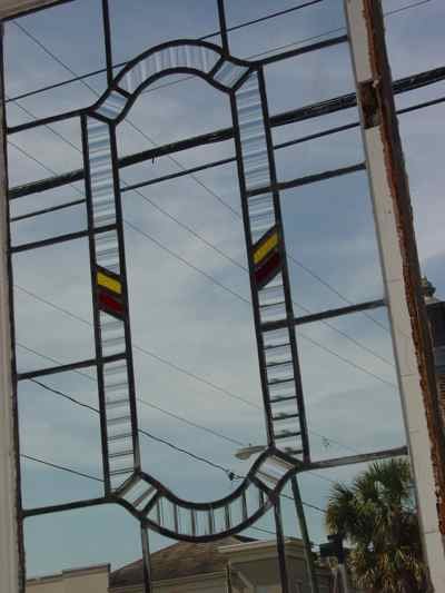 Reeded Elliptical Antique Stained Glass