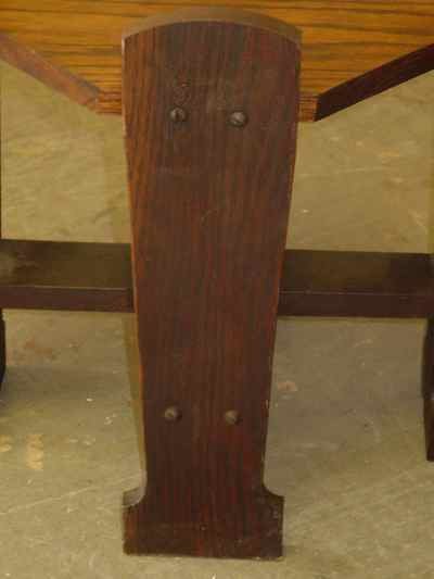 Antique Arts & Crafts Mission Style Octagonal Top Solid Oak Stand