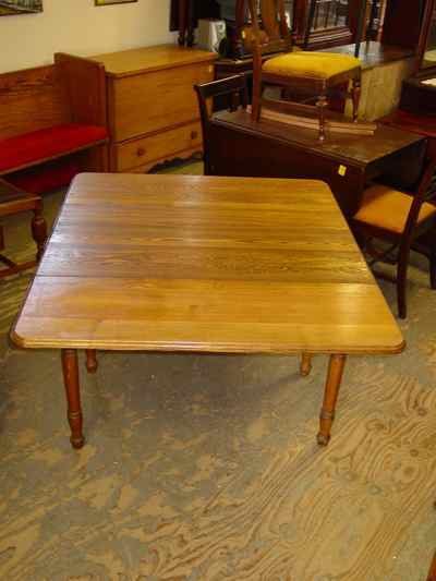 Antique Solid Ash Drop Leaf Table