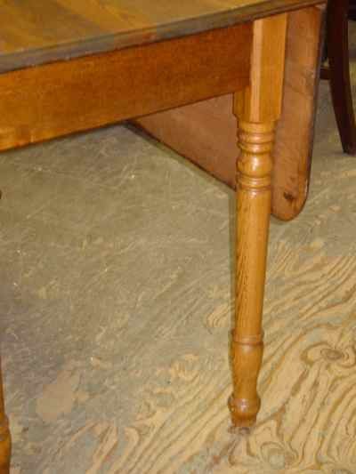 Antique Solid Ash Drop Leaf Table