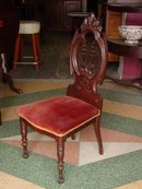 Antique Victorian Solid American Black Walnut Parlor Chair