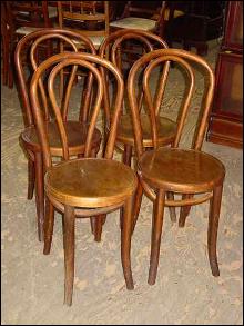 Set of 4 Shelby Williams Manufacturing Inc Bentwood Chairs