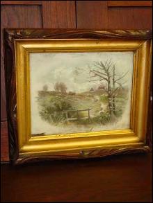 The Path Home Antique Original Pastel on Paper