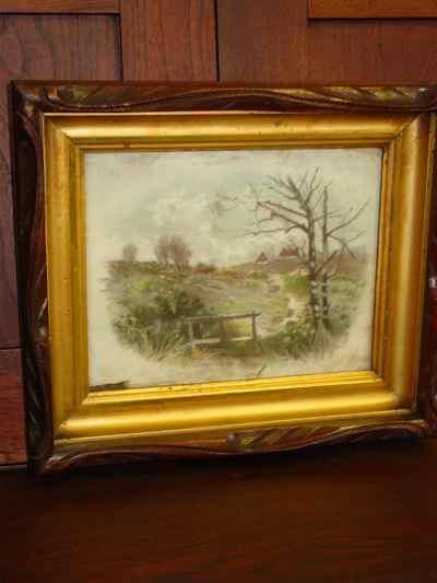 The Path Home Antique Original Pastel on Paper
