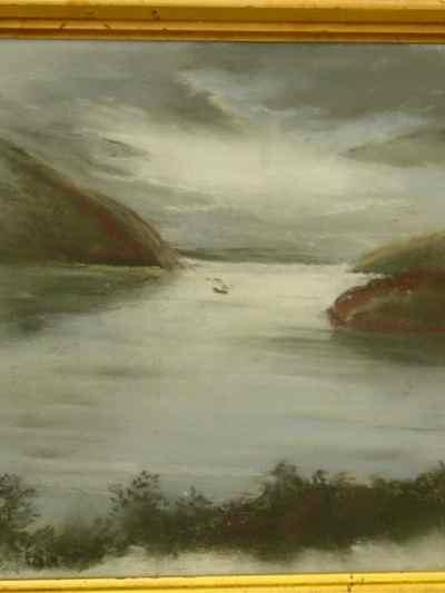 The Coming Storm Antique Original Pastel on Paper