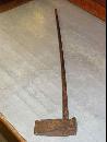 Antique Hand Forged Iron & Oak Log Splitter
