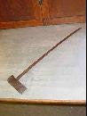 Antique Hand Forged Iron & Oak Log Splitter