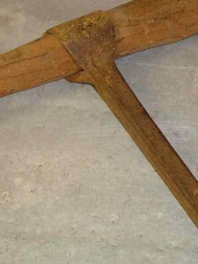 Antique Hand Forged Iron & Wood Auger