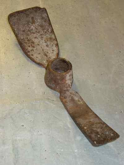 Pair of Antique Hand Forged Iron Hoe Heads