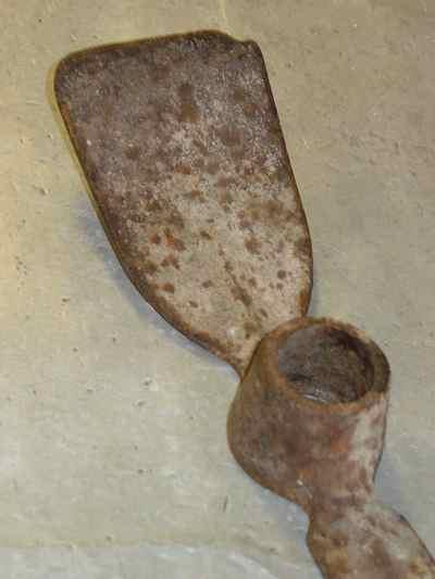 Pair of Antique Hand Forged Iron Hoe Heads